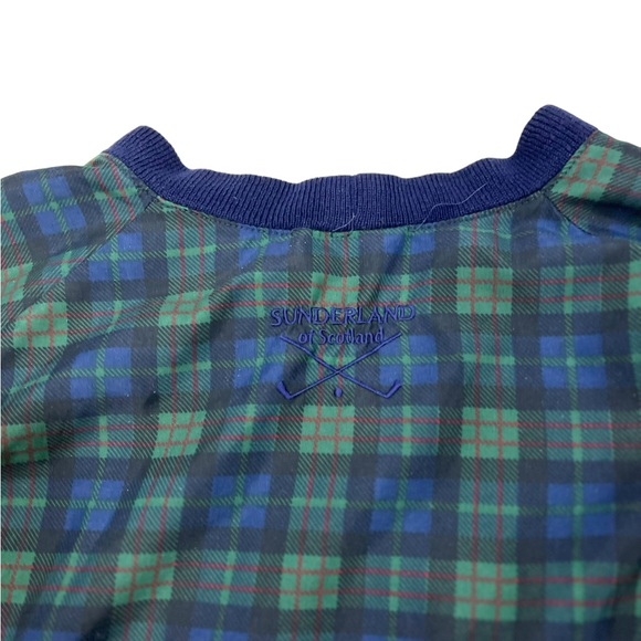 Sunderland Scotland Men Large Plaid Pullover Golf Windbreaker Jacket - Picture 6 of 10
